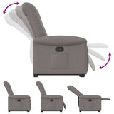 Fauteuil inclinable taupe tissu