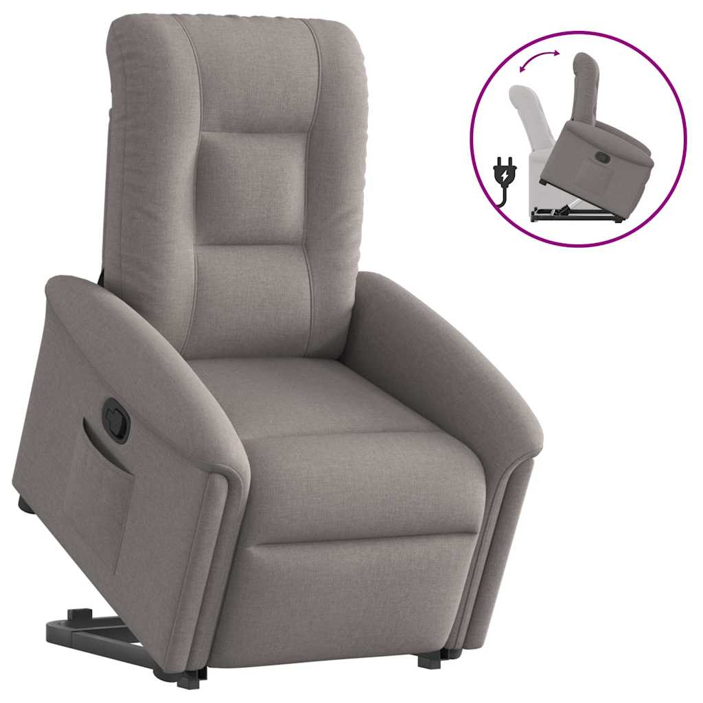 Fauteuil inclinable taupe tissu