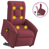 Fauteuil inclinable de massage Rouge bordeaux Tissu