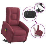 Fauteuil inclinable de massage Rouge bordeaux Tissu