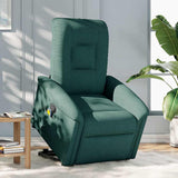 Fauteuil inclinable de massage Vert foncé Tissu