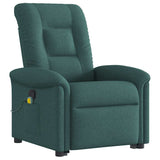 Fauteuil inclinable de massage Vert foncé Tissu