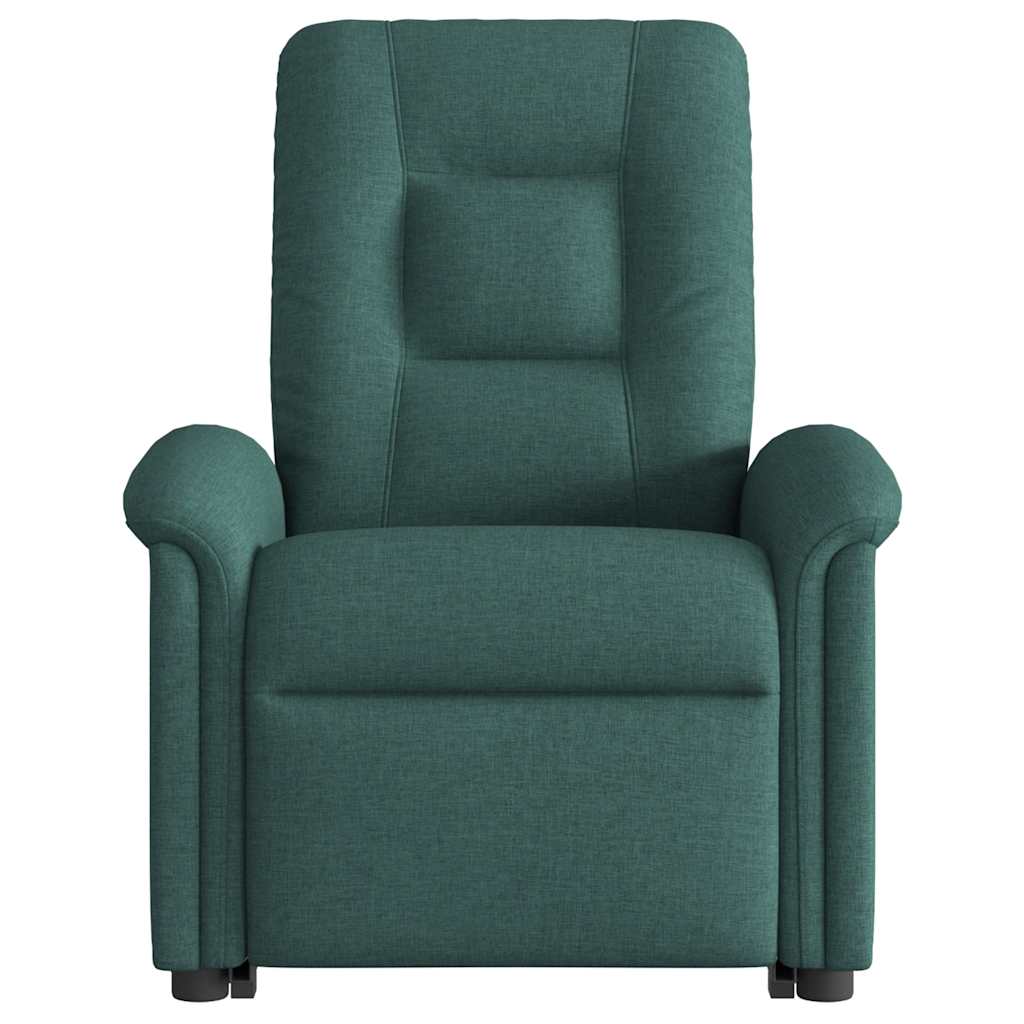 Fauteuil inclinable de massage Vert foncé Tissu