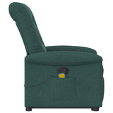 Fauteuil inclinable de massage Vert foncé Tissu