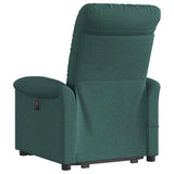 Fauteuil inclinable de massage Vert foncé Tissu