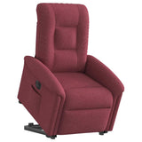 Fauteuil inclinable électrique rouge bordeaux tissu