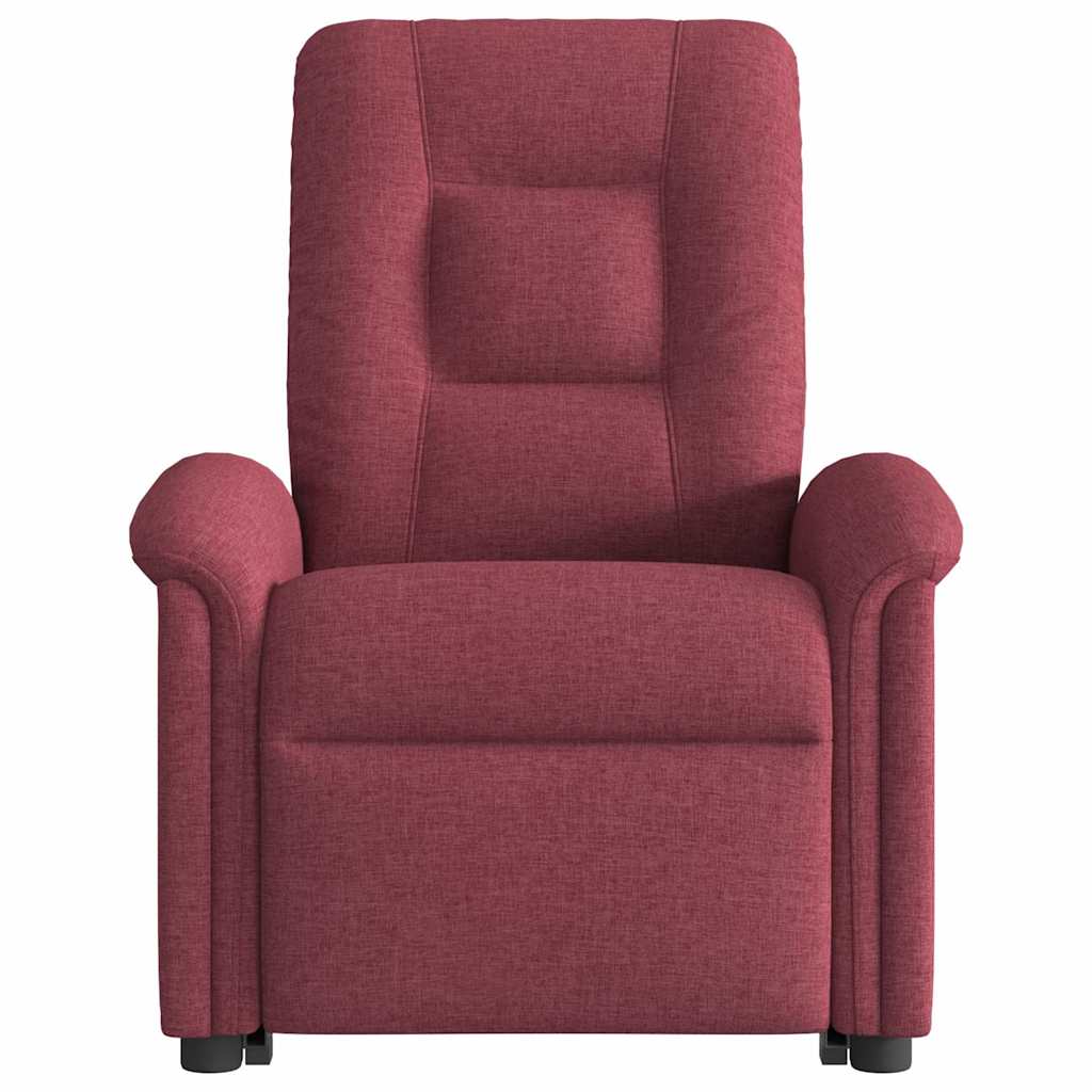 Fauteuil inclinable électrique rouge bordeaux tissu