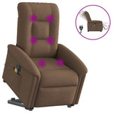 Fauteuil inclinable de massage électrique Marron Tissu