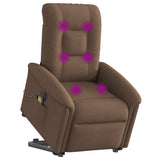 Fauteuil inclinable de massage électrique Marron Tissu