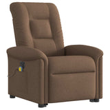 Fauteuil inclinable de massage électrique Marron Tissu