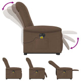 Fauteuil inclinable de massage électrique Marron Tissu