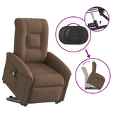 Fauteuil inclinable de massage électrique Marron Tissu