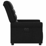 Fauteuil inclinable électrique Noir Tissu