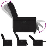 Fauteuil inclinable électrique Noir Tissu