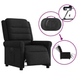 Fauteuil inclinable électrique Noir Tissu