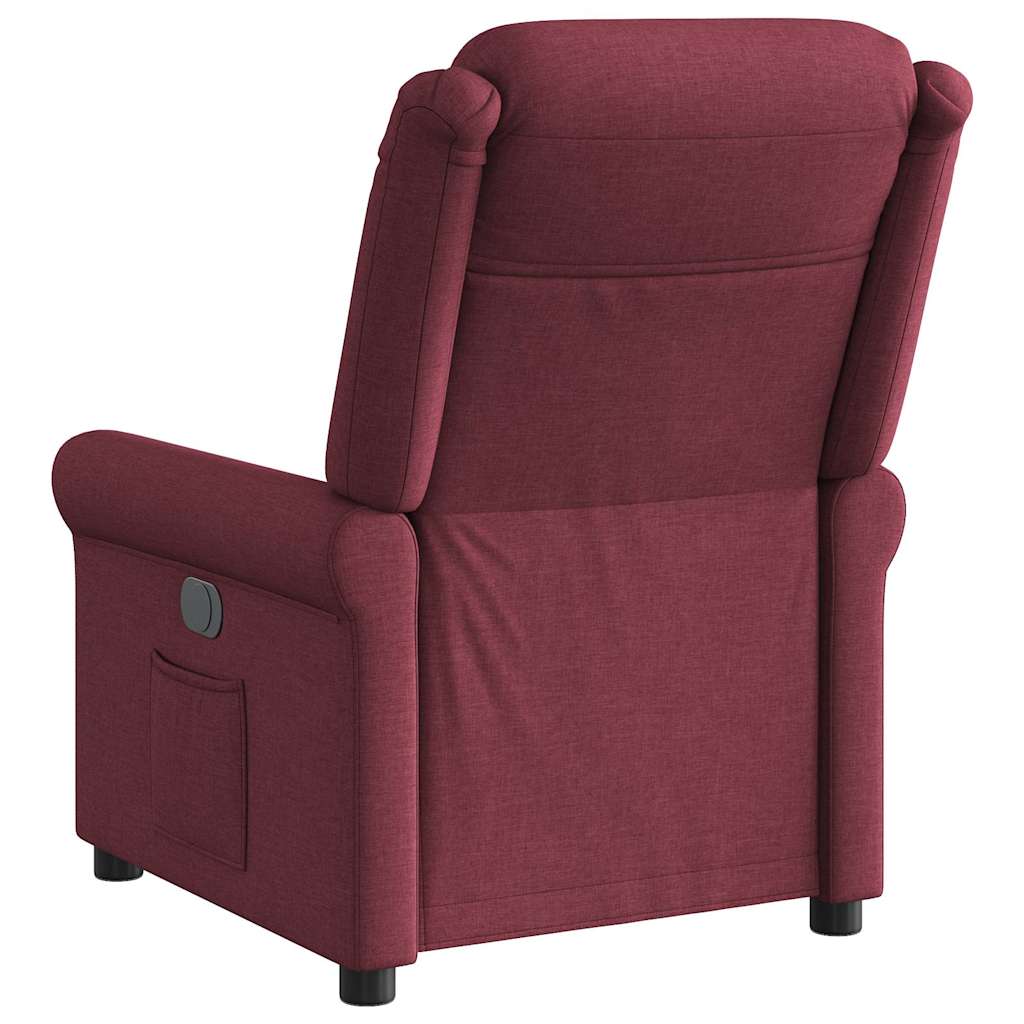 Fauteuil inclinable électrique Rouge bordeaux Tissu