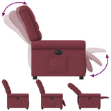 Fauteuil inclinable électrique Rouge bordeaux Tissu