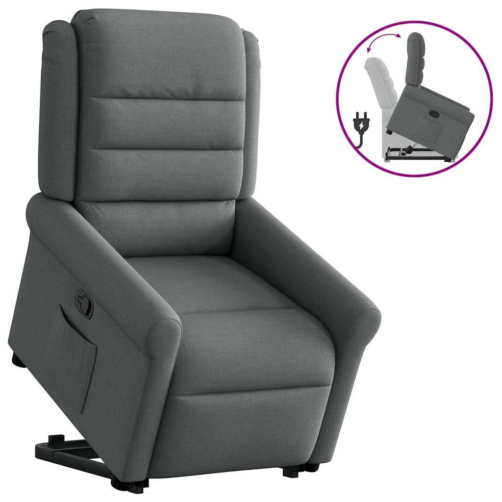 Fauteuil inclinable Gris foncé Tissu