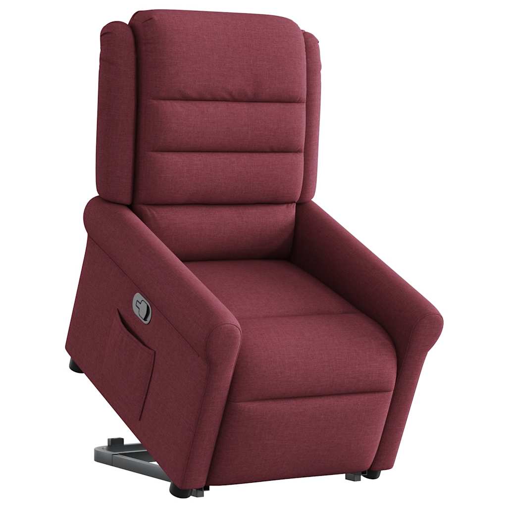 Fauteuil inclinable rouge bordeaux tissu