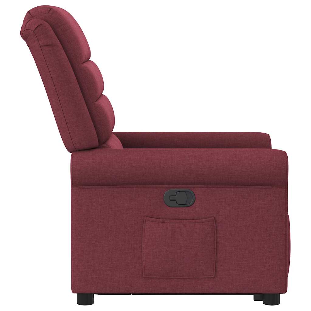 Fauteuil inclinable rouge bordeaux tissu