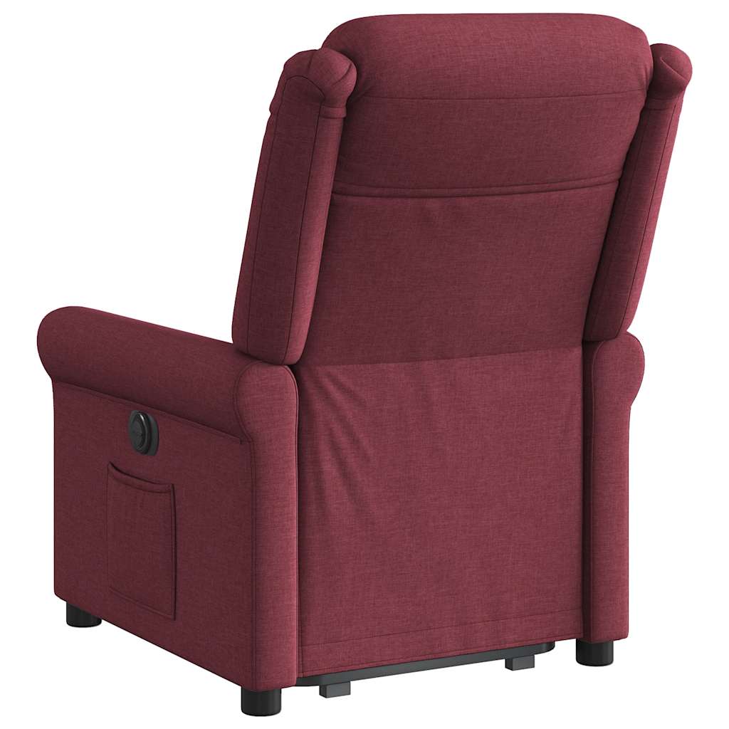 Fauteuil inclinable rouge bordeaux tissu