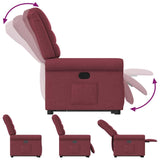 Fauteuil inclinable rouge bordeaux tissu