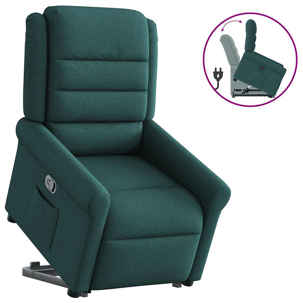 Fauteuil inclinable vert foncé tissu