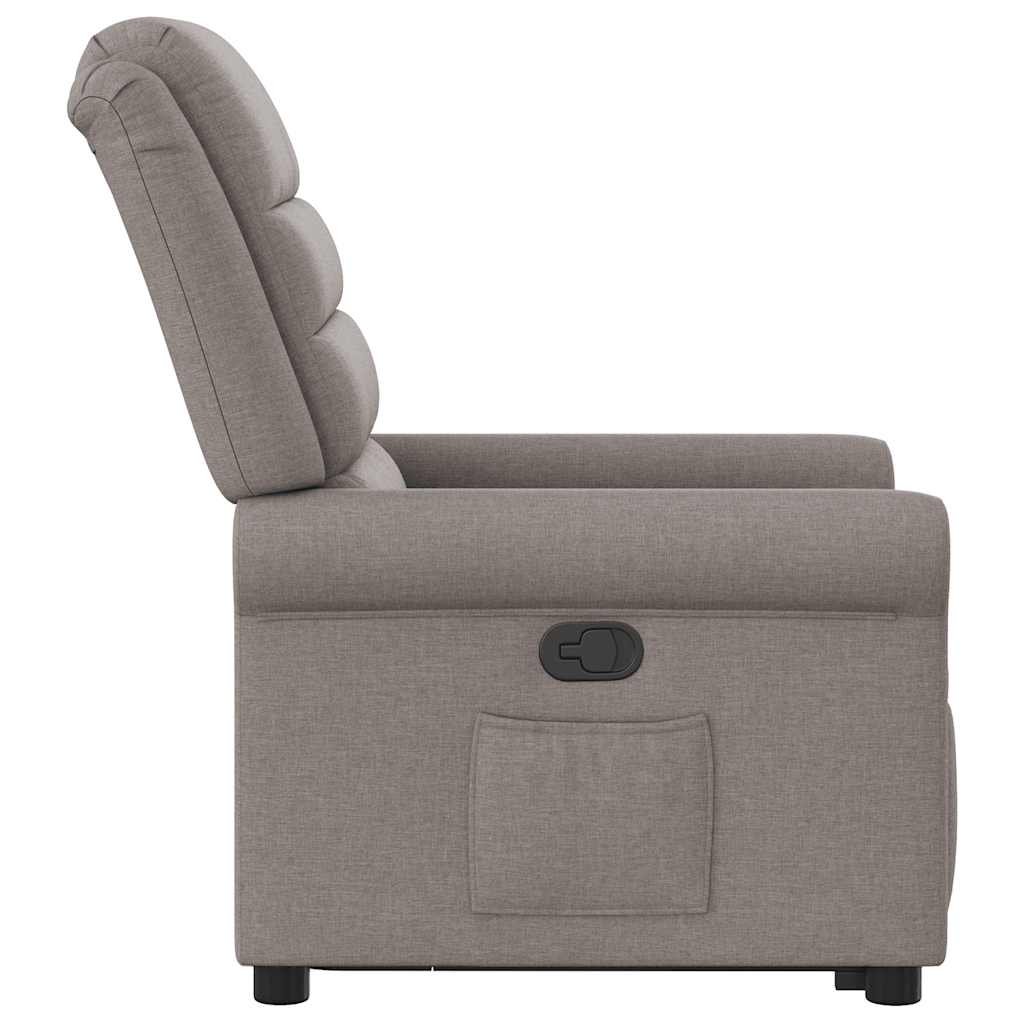 Fauteuil inclinable taupe tissu