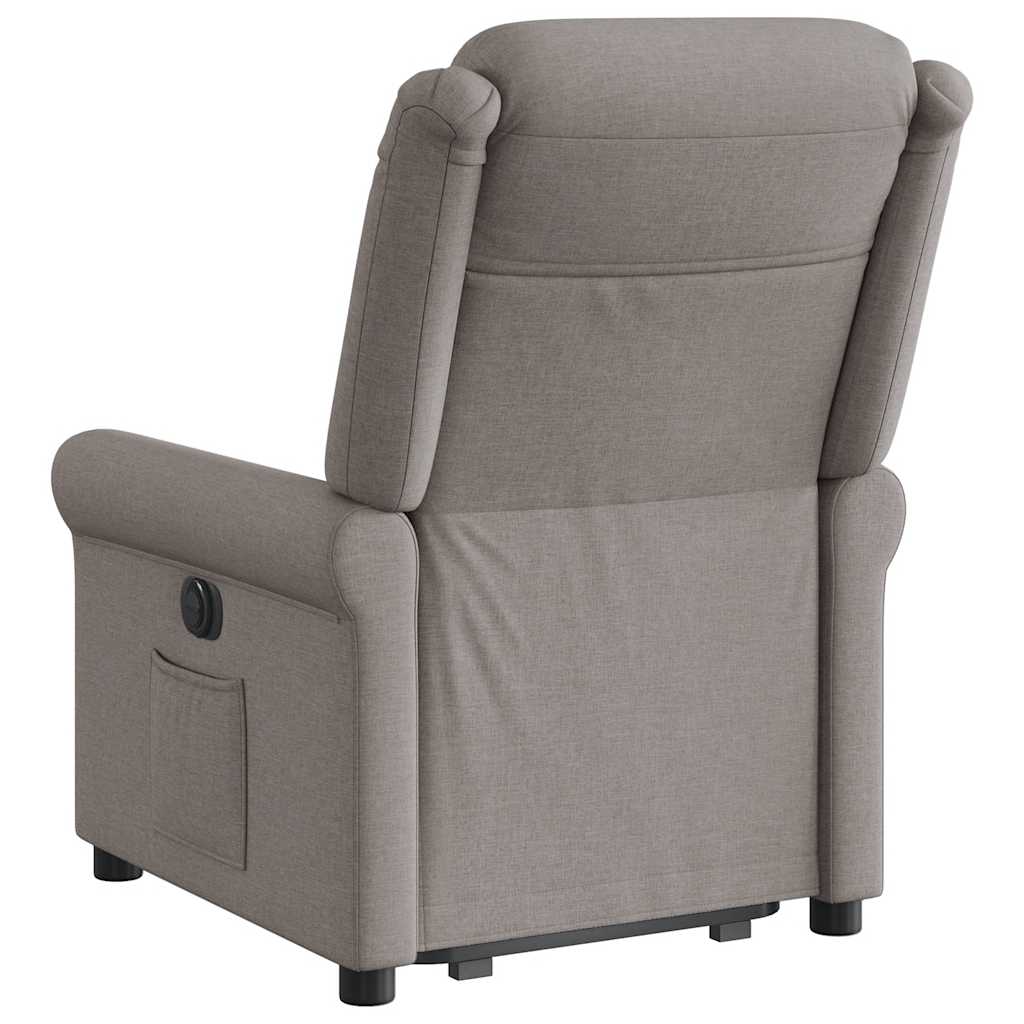 Fauteuil inclinable taupe tissu