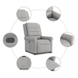 Fauteuil inclinable gris nuage tissu