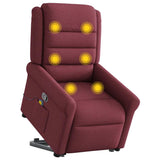 Fauteuil inclinable de massage Rouge bordeaux Tissu