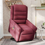 Fauteuil inclinable de massage Rouge bordeaux Tissu