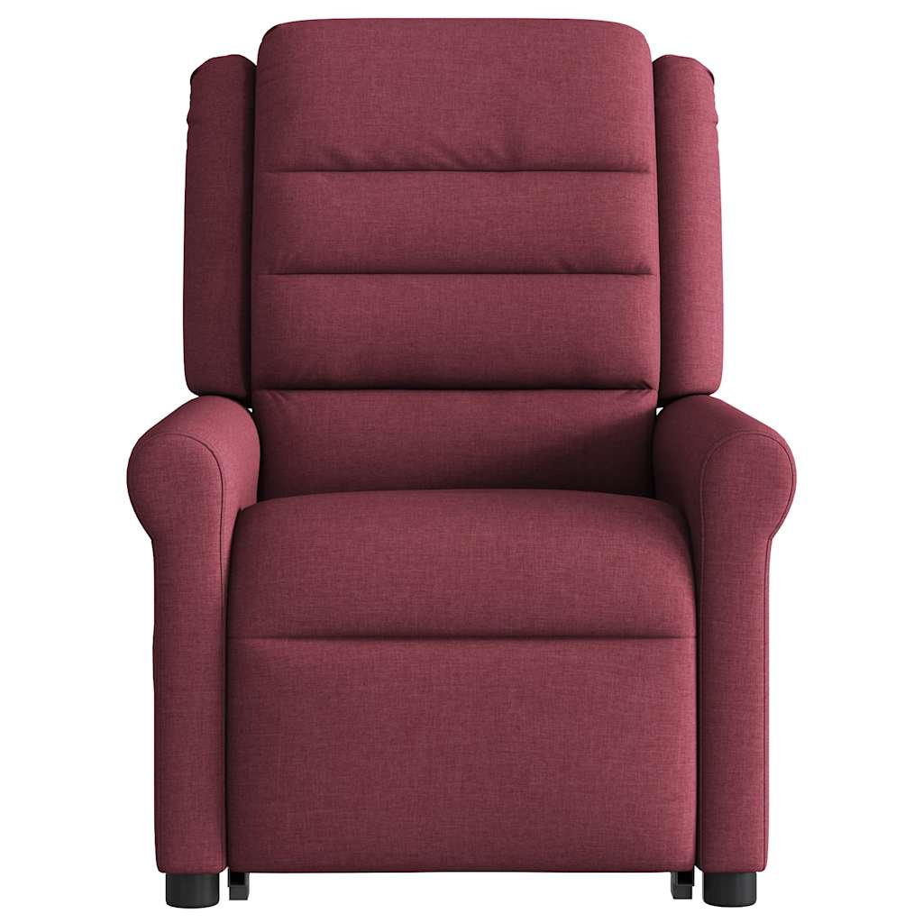 Fauteuil inclinable de massage Rouge bordeaux Tissu