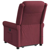 Fauteuil inclinable de massage Rouge bordeaux Tissu