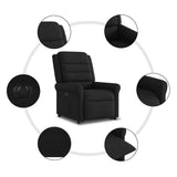 Fauteuil inclinable électrique noir tissu