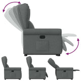 Fauteuil inclinable Gris foncé Tissu