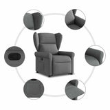 Fauteuil inclinable Gris foncé Tissu