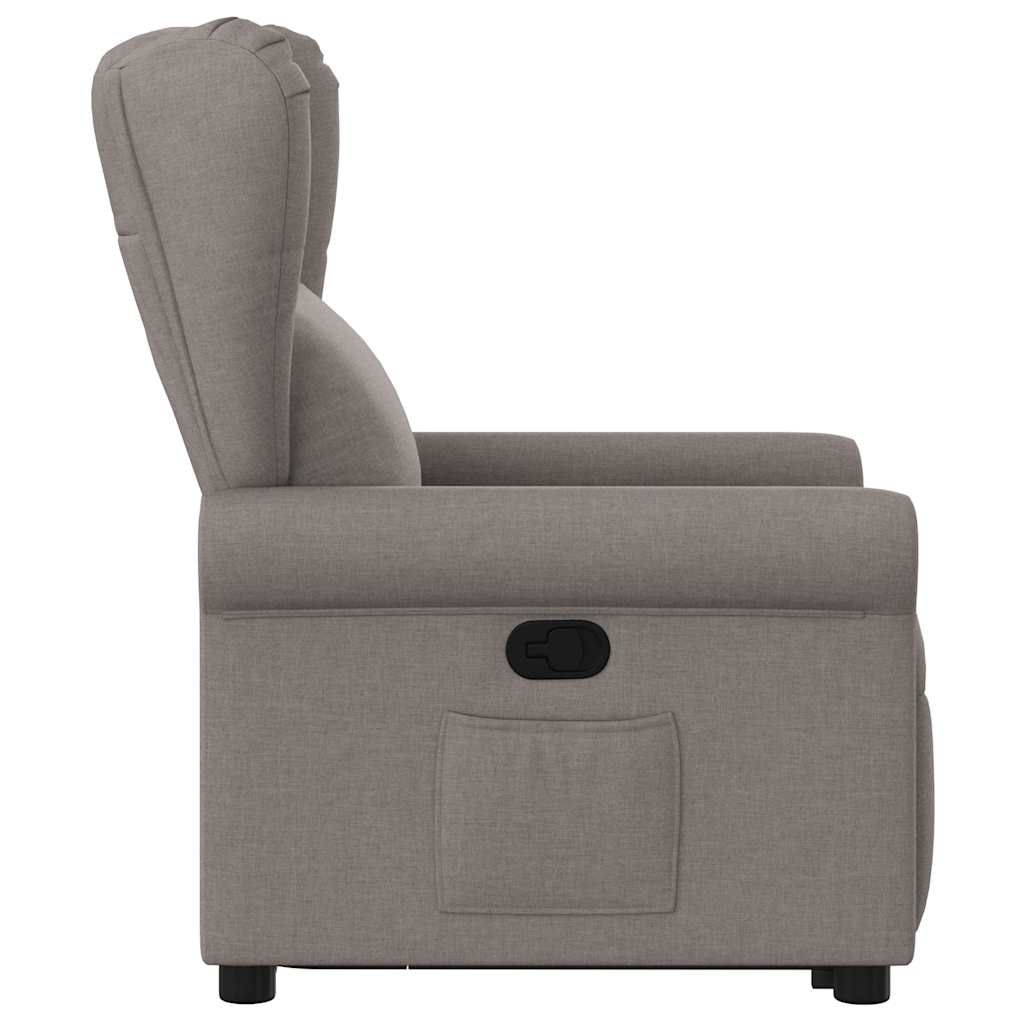 Fauteuil inclinable taupe tissu