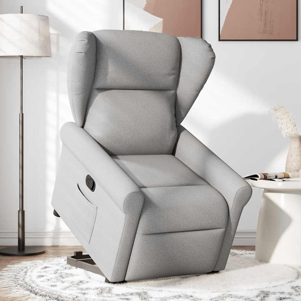 Fauteuil inclinable gris nuage tissu