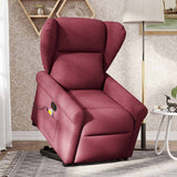 Fauteuil inclinable de massage Rouge bordeaux Tissu