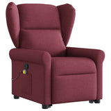 Fauteuil inclinable de massage Rouge bordeaux Tissu