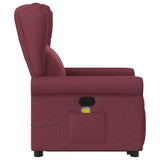 Fauteuil inclinable de massage Rouge bordeaux Tissu