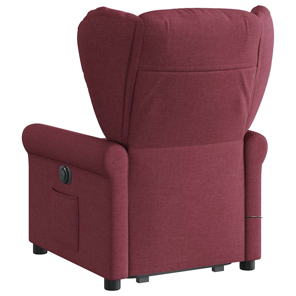 Fauteuil inclinable de massage Rouge bordeaux Tissu