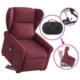 Fauteuil inclinable de massage Rouge bordeaux Tissu