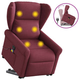 Fauteuil inclinable de massage Rouge bordeaux Tissu