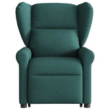 Fauteuil inclinable de massage Vert foncé Tissu