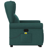 Fauteuil inclinable de massage Vert foncé Tissu