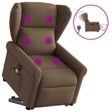 Fauteuil inclinable de massage électrique Marron Tissu