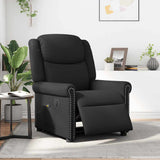 Fauteuil massage inclinable électrique noir brillant similicuir