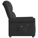 Fauteuil massage inclinable électrique noir brillant similicuir